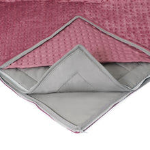 20 lb Weighted Blanket | Silky MicroPeach Fabric | 60”x80” | Queen Size | Milan Mauve | Exclusive Stay-Put Zipper System